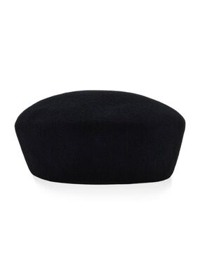 The Frankie Shop Black Wool Noxley pillbox hat